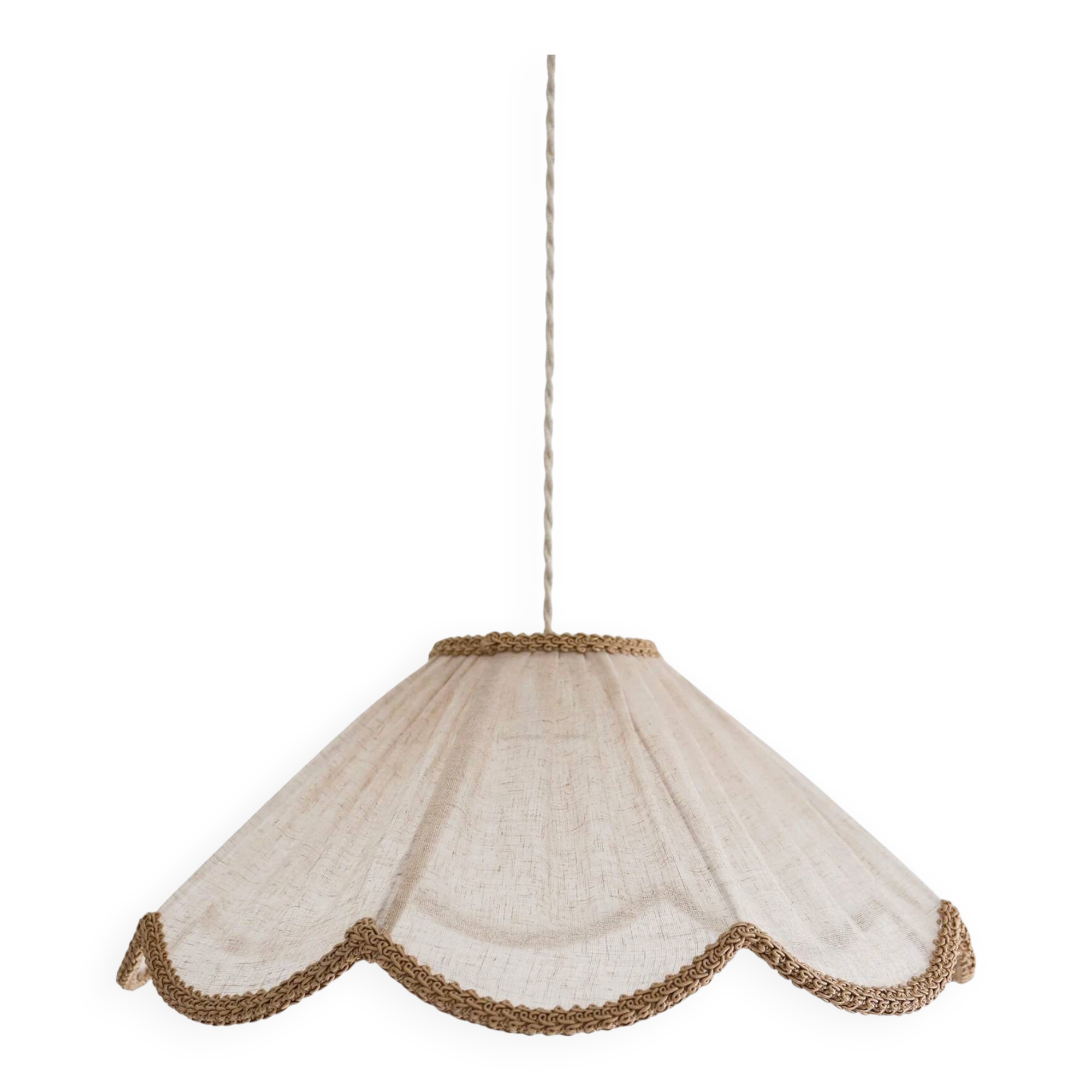 Suspension in a solid floral shape Françoise "classic beige"