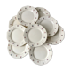 Set of 9 flat plates Digoin Sarreguemines years 40-50