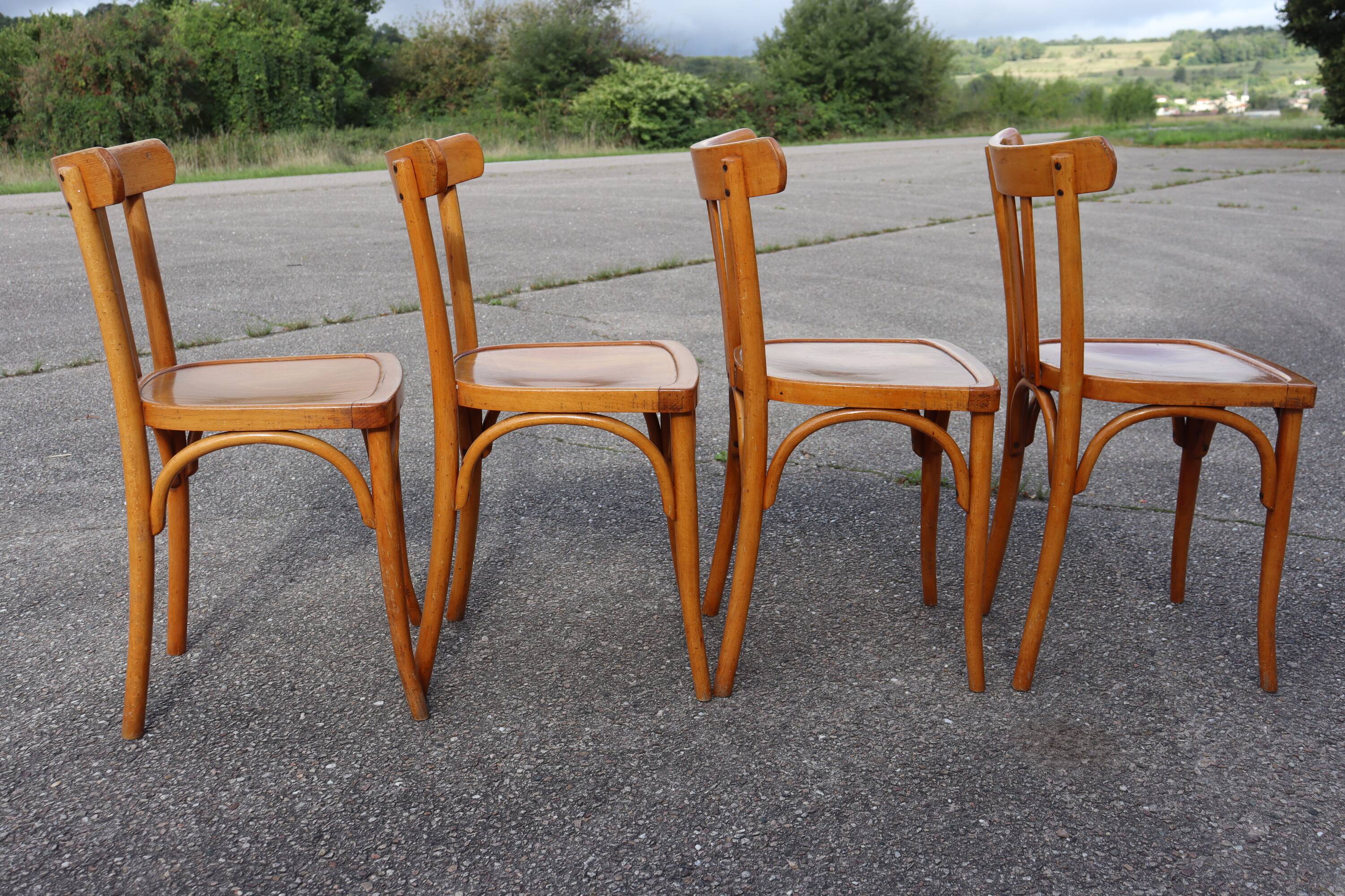 Set of 4 Baumann bistro chairs
