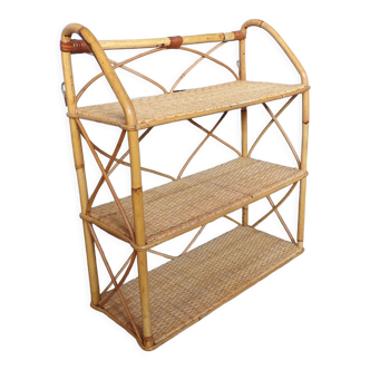 Vintage rattan shelf