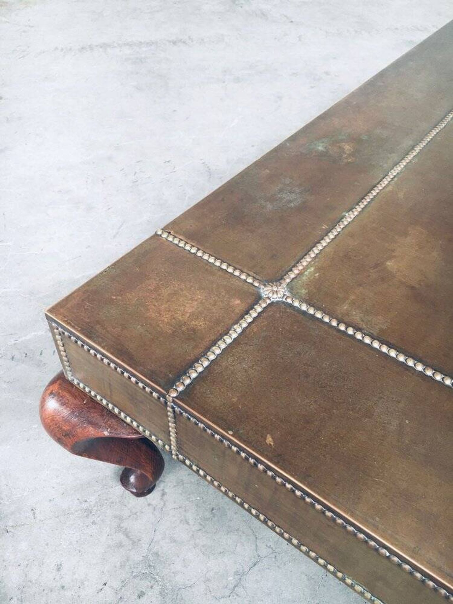 Brass Coffee Table, France, 1960s