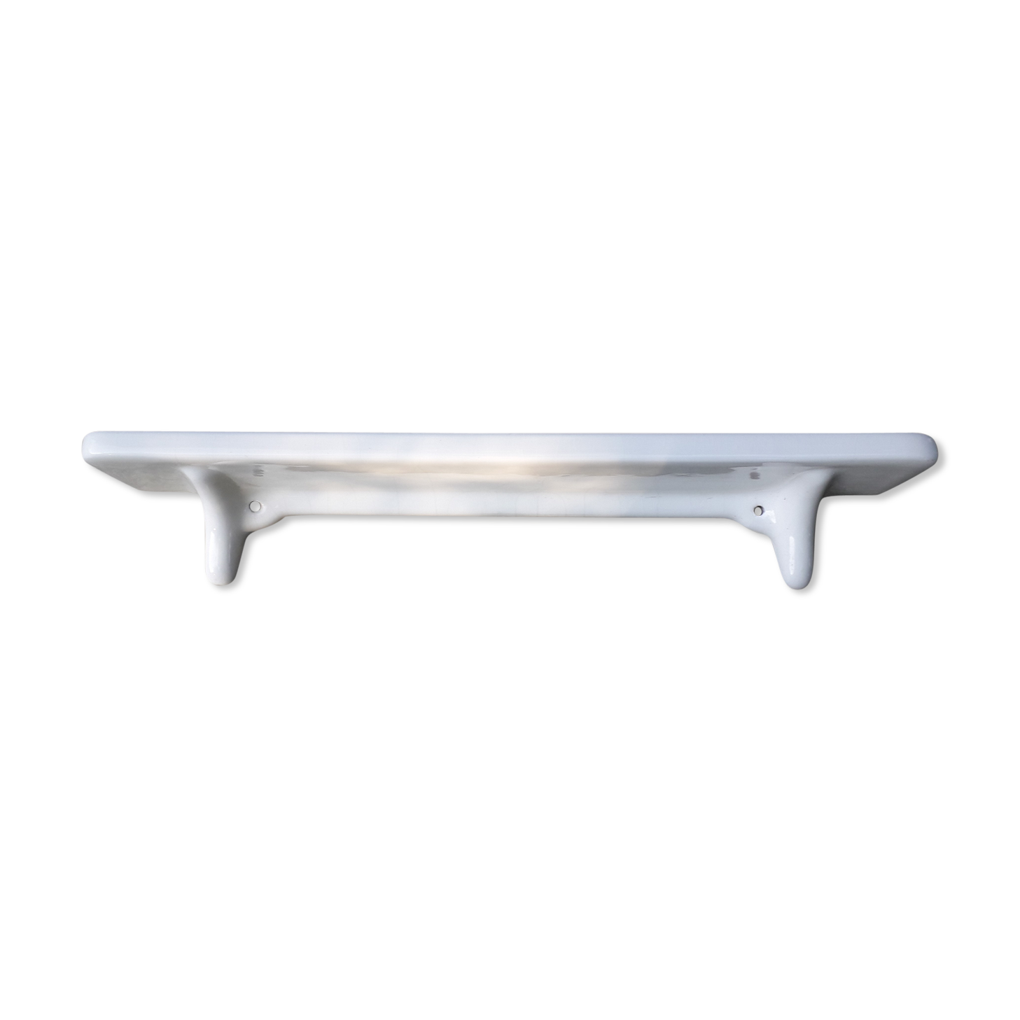 White ceramic shelf