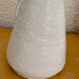 Set of 3 white stoneware vases