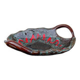 Grand bol vintage français en faïence de Vallauris avec deux anses