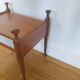 Teak bedside table with a vintage white lacquer drawer, Gautier furniture.