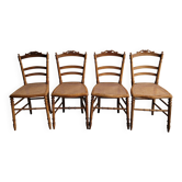 Lot de 4 chaises volantes Louis XVI