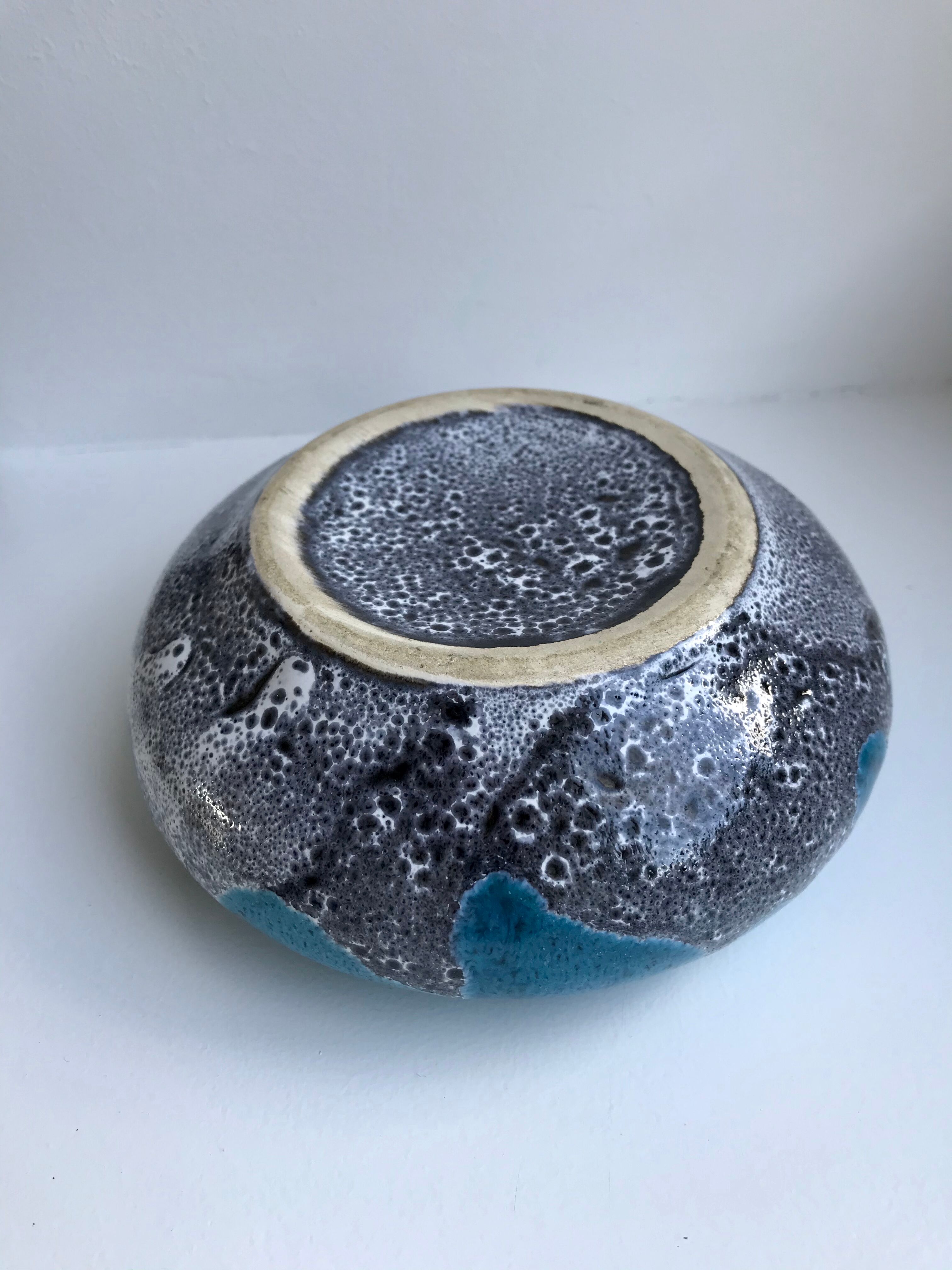 Ashtray blue fat lava ceramic
