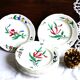 8 dessert plates with hand-painted floral decoration, dinner plates.