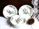 8 dessert plates with hand-painted floral decoration, dinner plates.