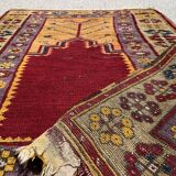 Turkish carpet of konya village / anatolian 19th