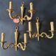 Three Louis XVI bronze wall sconces Lucien Gau Paris vintage