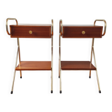 Pair of vintage modernist bedside tables