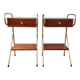 Pair of vintage modernist bedside tables