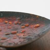 Brass and enamel platter, 1950s