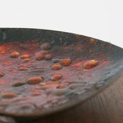 Brass and enamel platter, 1950s