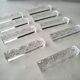 Set of 9 Hungarian crystal knife rests, strip shape