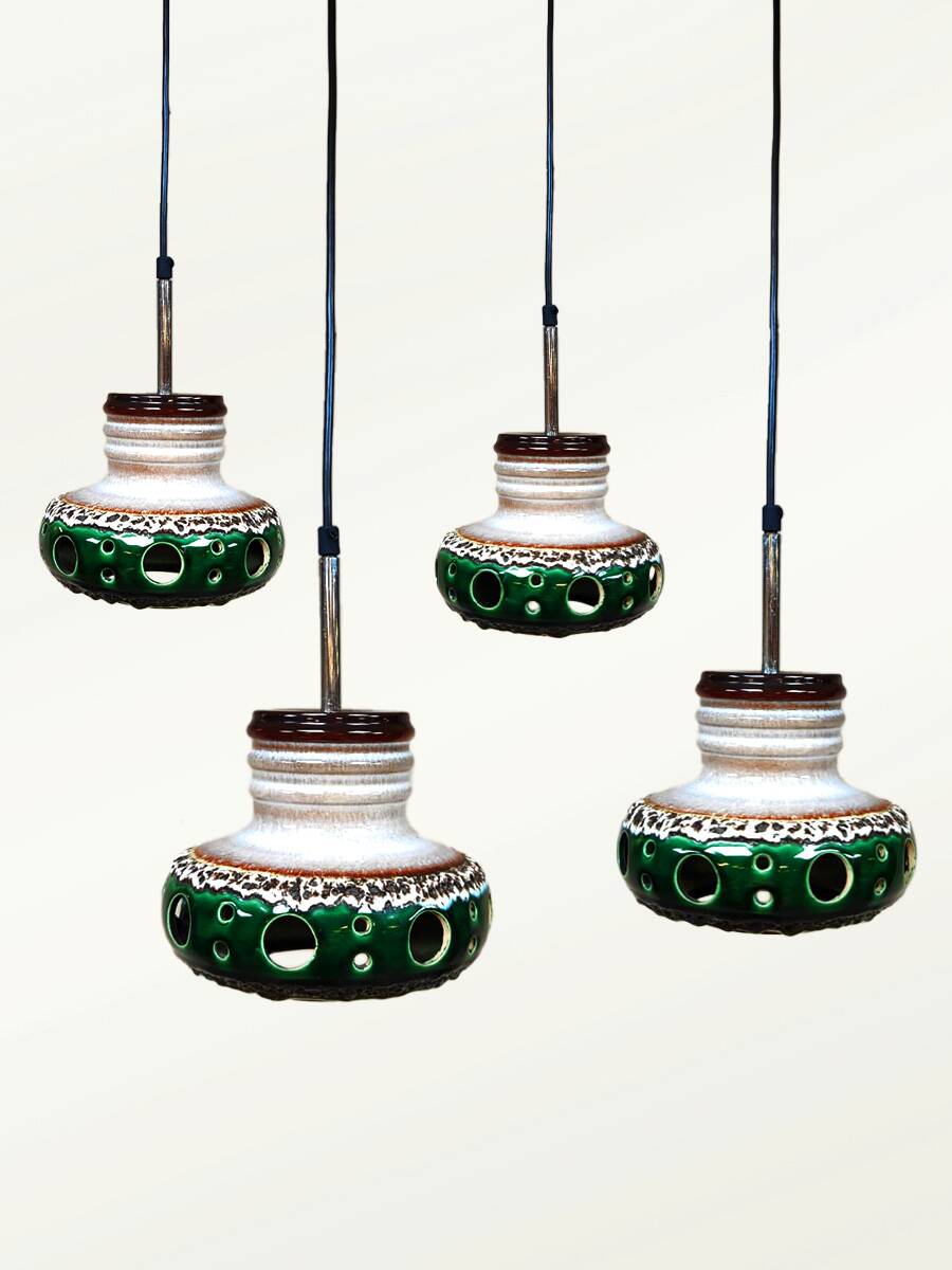 Suspension vintage en lave grasse de conception hollandaise Herda 1970