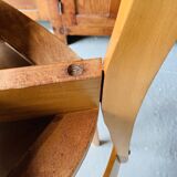 Pair of vintage 70's chairs with compass feet