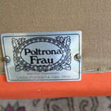 SET 2 ARMCHAIRS AND 1 POLTRONA FRAU VINTAGE POUF