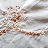 Nappe toile de coton brodée et 12 serviettes brodées