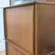 Vintage library by Didier Rozaffy for Oscar, oak and glass, 1950s.