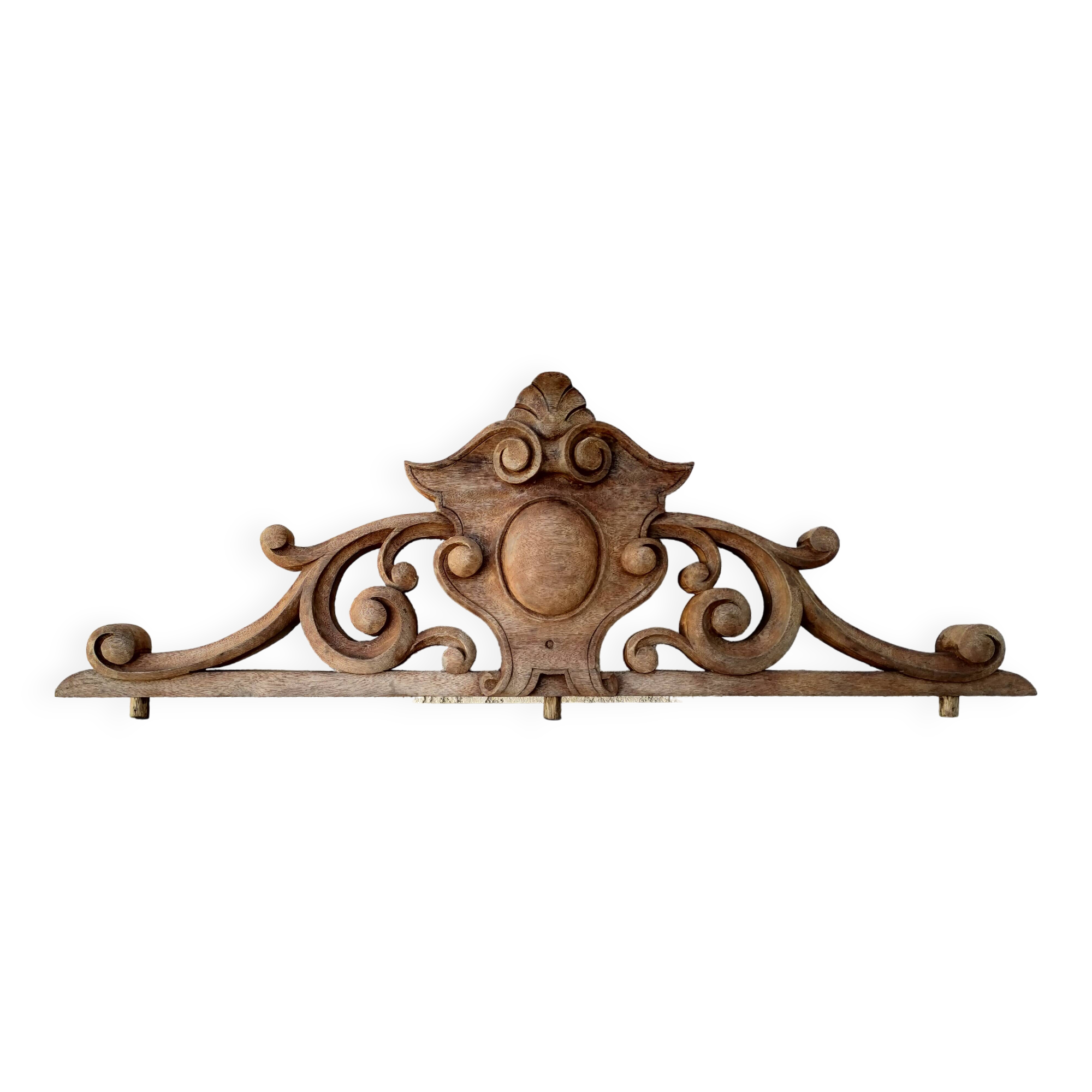 old wooden pediment
