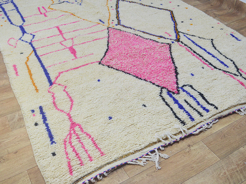 Tapis berbère coloré tribal 323 x 208 cm