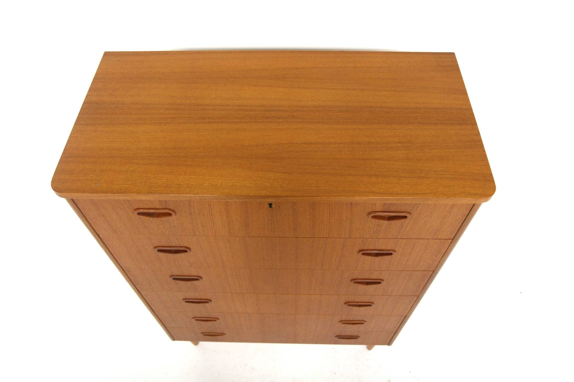 Scandinavian "tallboy" chest of drawers in teak, Sweden, 1960