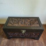 Old large carved wooden chest imported from china