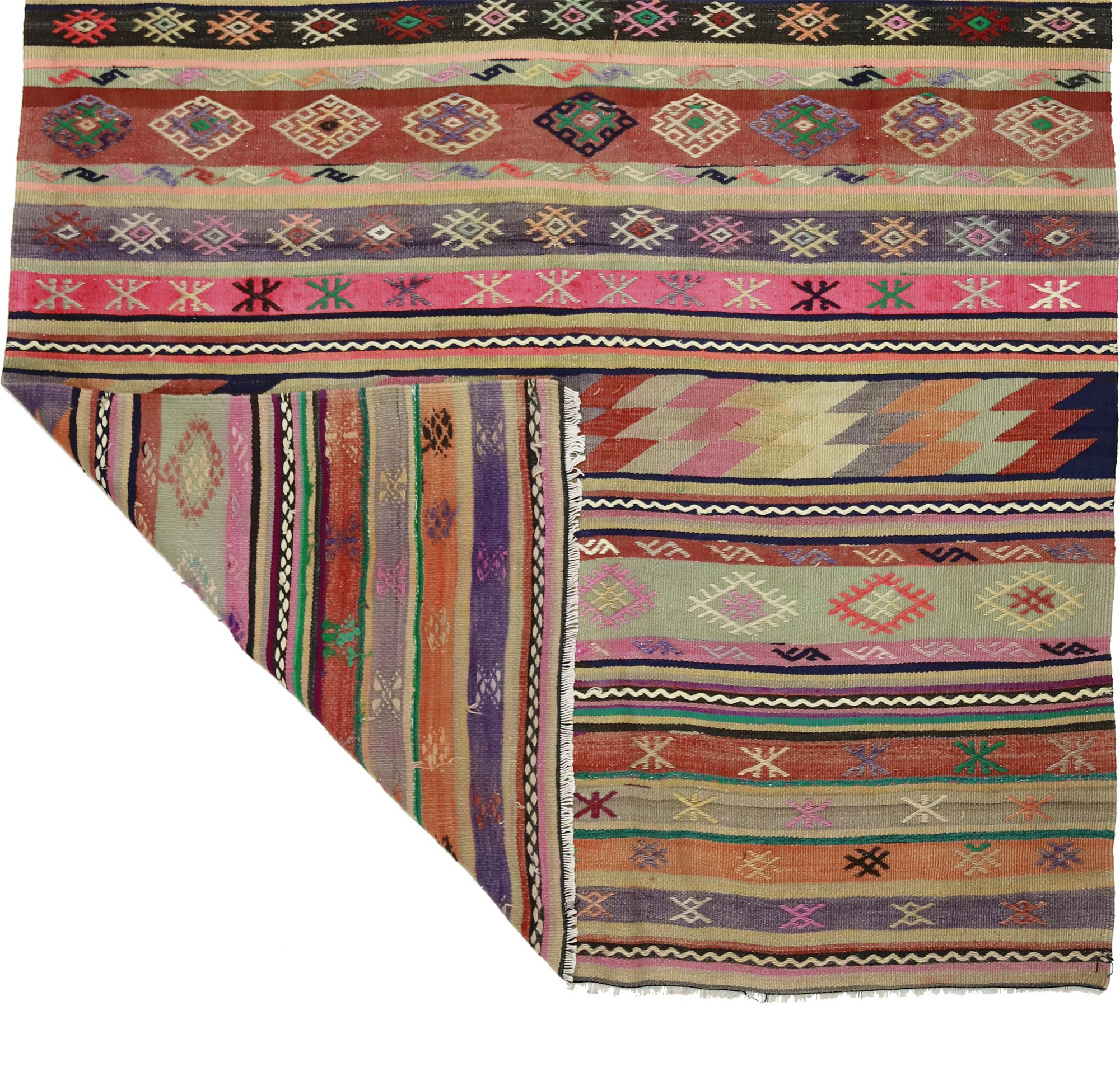 Anatolian handmade kilim rug 250 cm x 165 cm