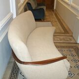 Set arc + 2 chairs 50s 60s Danish sofa good condition