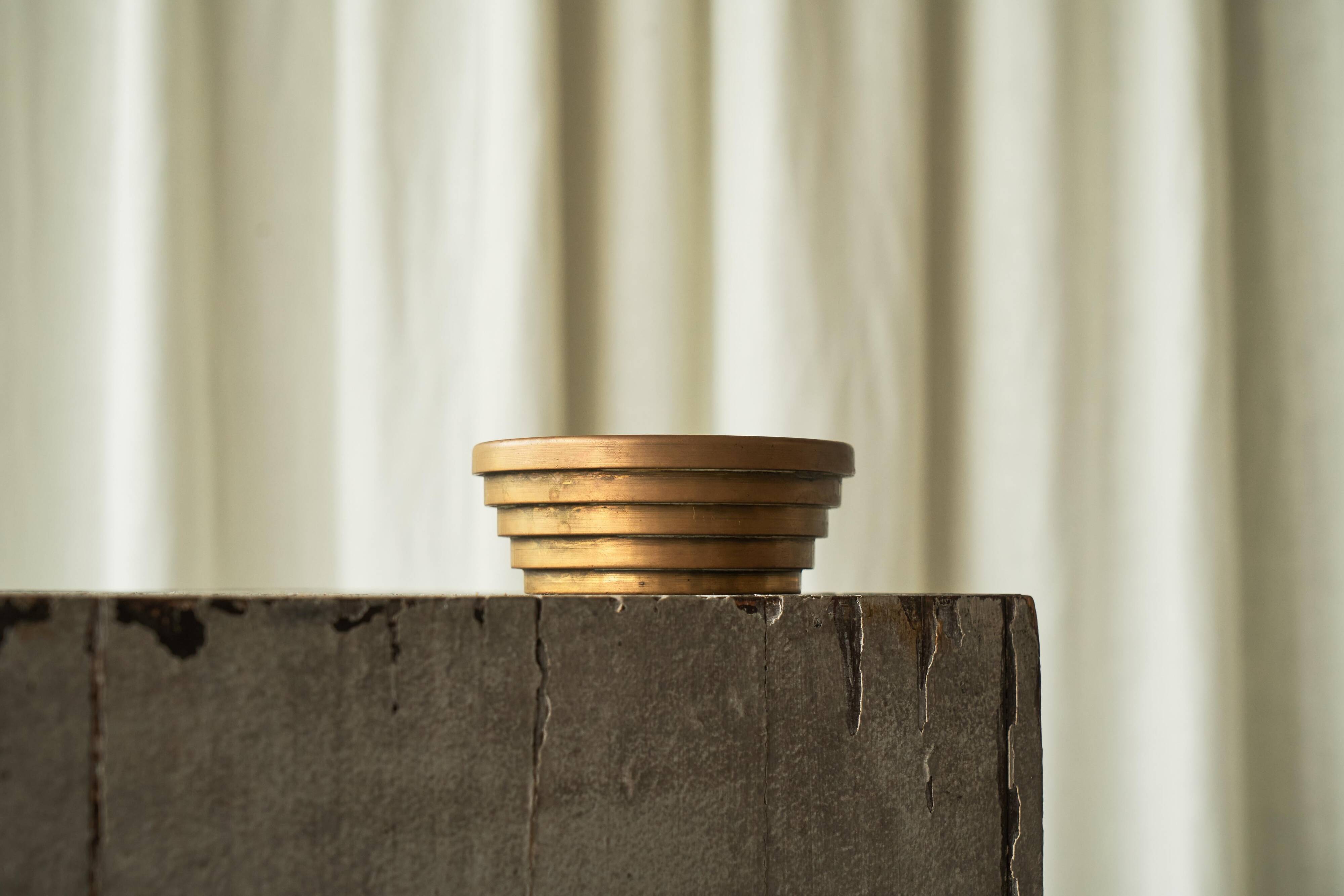 Patinated brass catchall Art Deco early 20th century