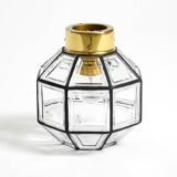 Beautiful 1970s Limburg glass ceiling lamp in octagon shape