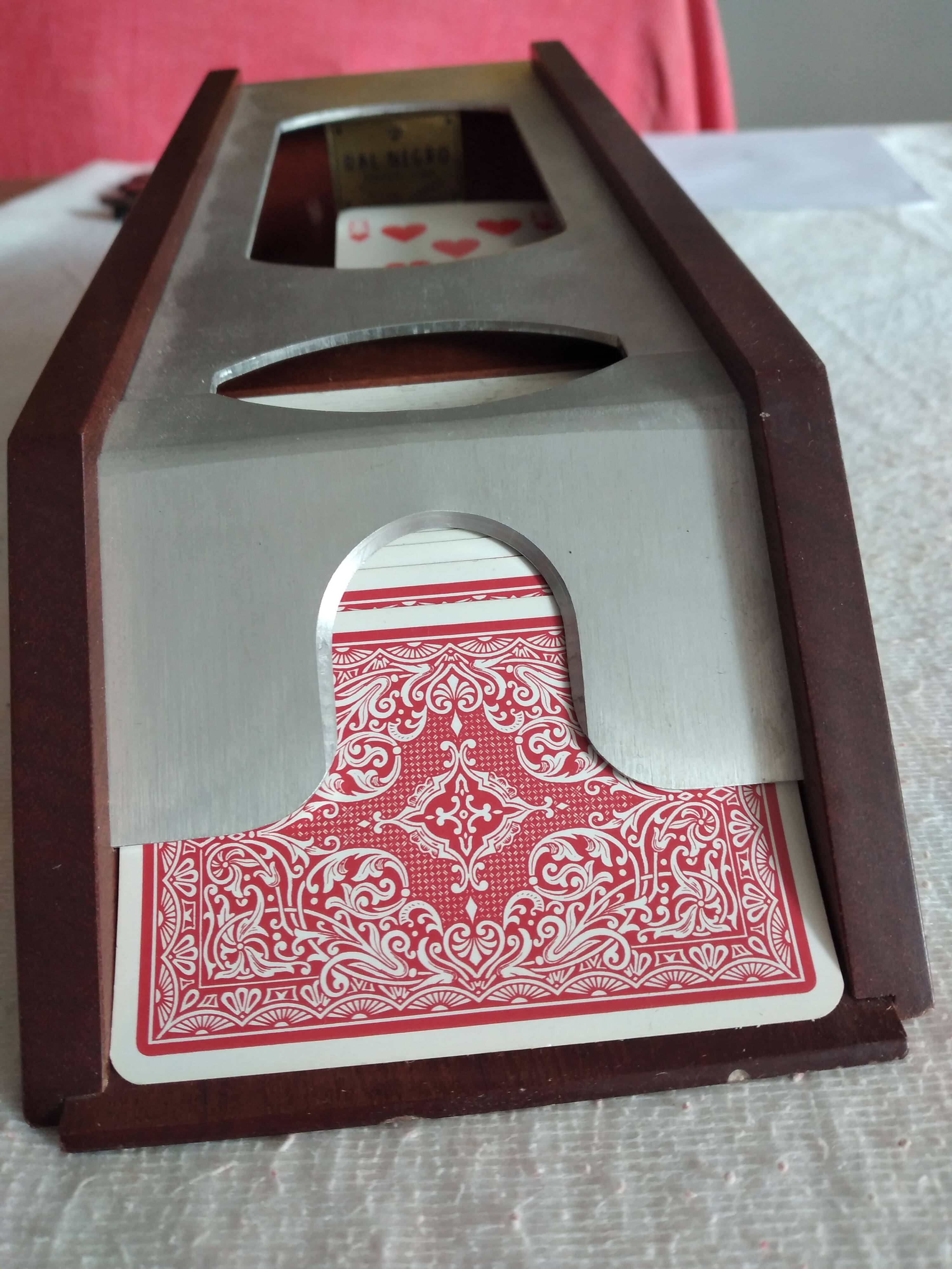 Mahogany croupier's shoe