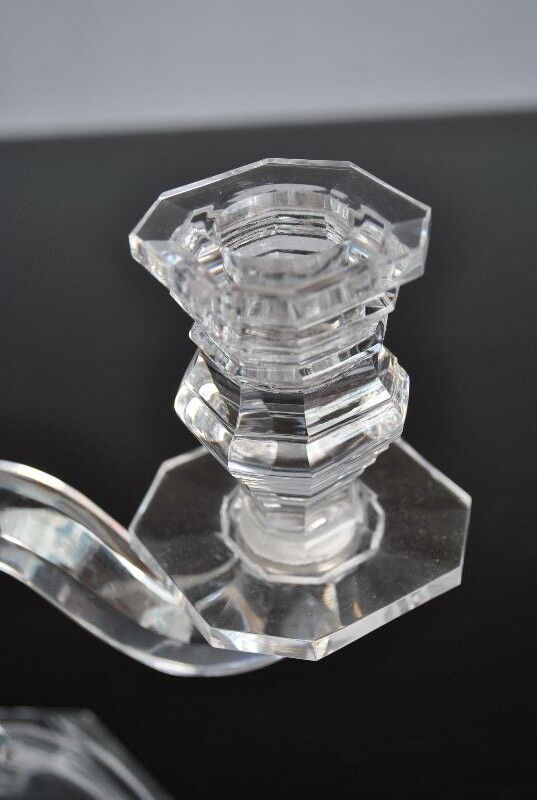 Pair of candlesticks model Regency Crystal Baccarat 1930