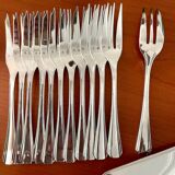 Christofle boréal, 12 cake forks, pie server, cake service with box