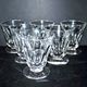 Lot 6 wine glasses cut crystal goblet with flat side Saint-Louis Béarn? Near Talleyrand 7.5