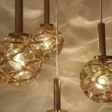 Large Mid Century  Bubble Glass Pendant Light