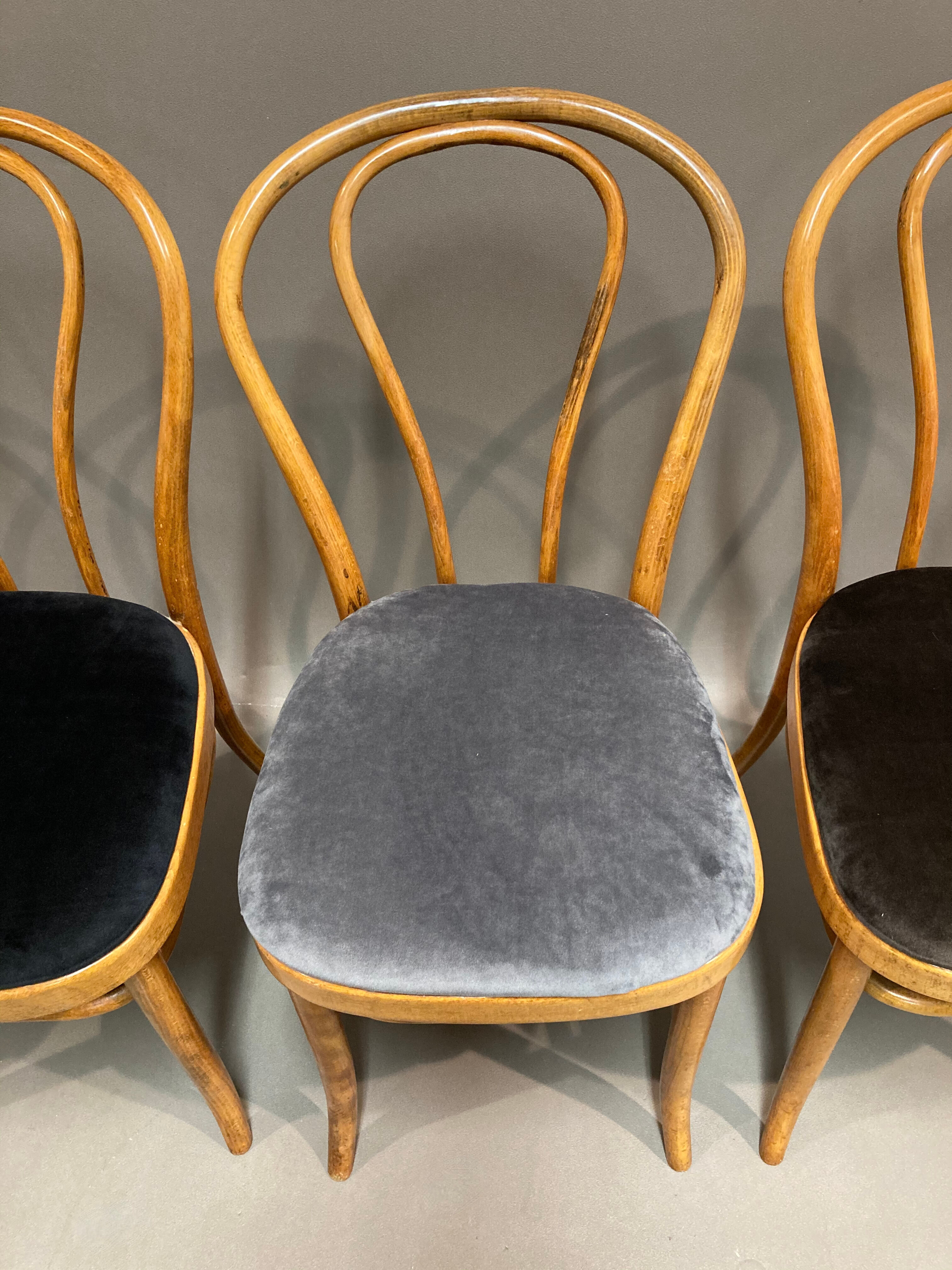 Set of 8 bistro chairs 1950