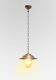 Petite lampe suspendue en cuivre de style grange