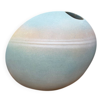 Pastel biscuit porcelain vintage "pebble" vase