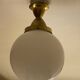 Antique opaline glass ball pendant light
