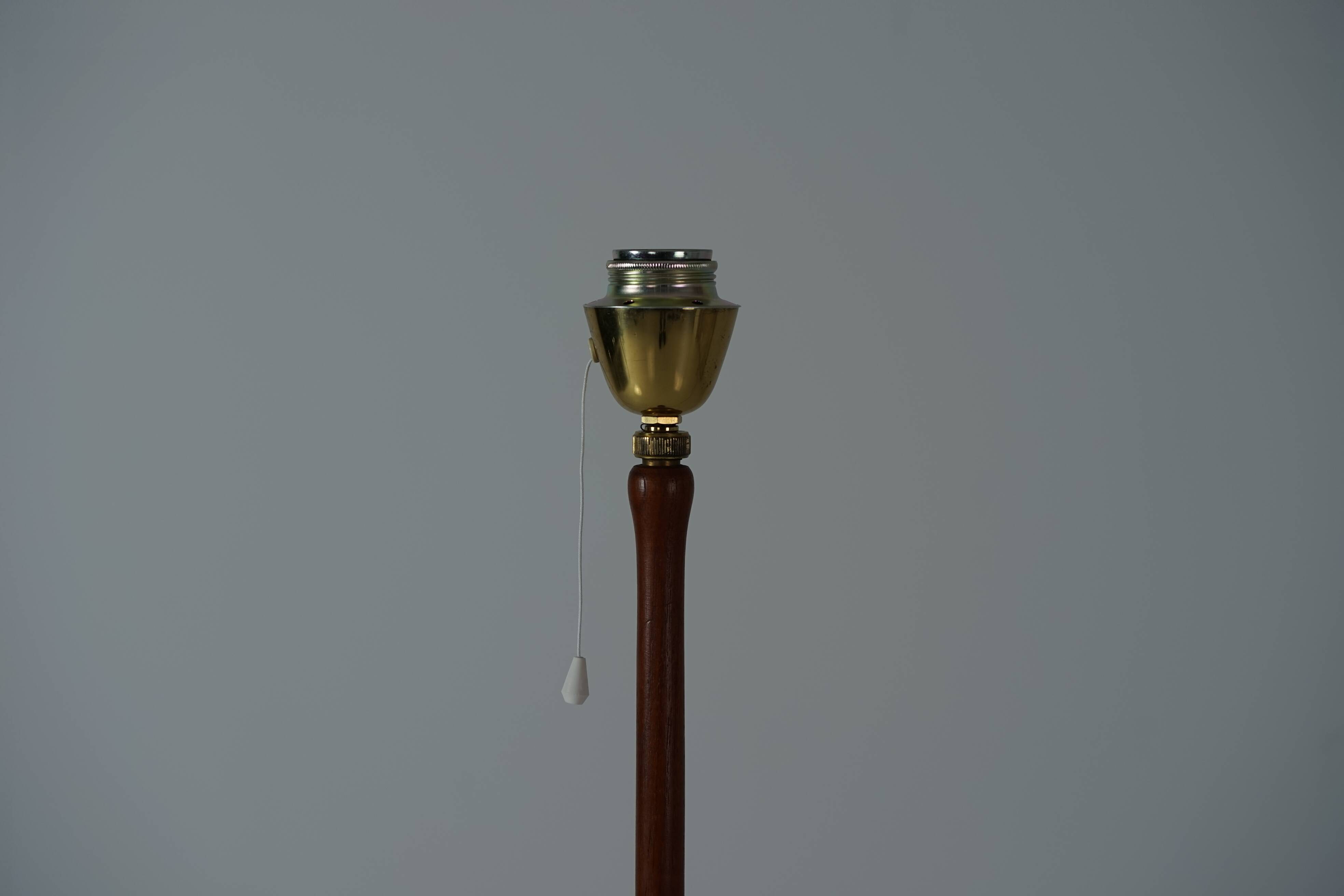 Mid-Century Modern Teak Floor Lamp with Fiberglass Lampshade, 1960s