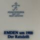 Collection plate Fürstenberg – Emden. Hand-painted cobalt.