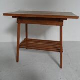 Table d'appoint vintage en chêne des années 1930