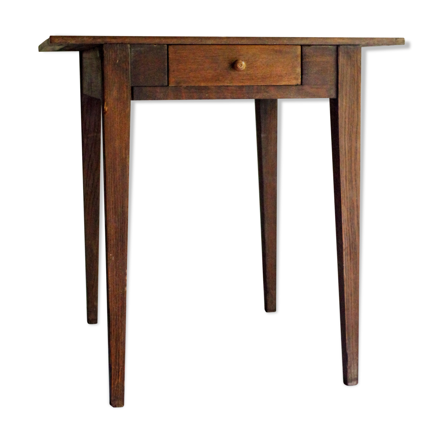 Old rustic wooden farmhouse table in 50s