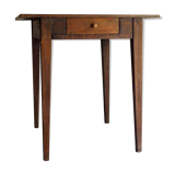 Old rustic wooden farmhouse table in 50s