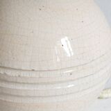 White crackled ceramic lamp base, 1930s