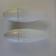 Pair of 1960s Czechoslovak Milk Glass and Bakelite Space Age Wall Sconces