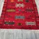 Kilim berbère unique et moyen, tapis rouge, kilim marocain, décoration rug